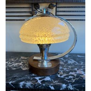 Lampe D’appoint / De Bureau  Art Déco Verrerie De Clichy  ( Lampes Art Deco 1930 ) 