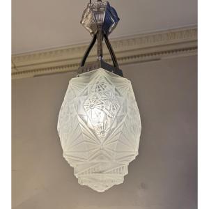 Sublime And Rare Art Deco Ceiling Light / Suspension Jean Gauthier { Ejg } (art Deco Chandelier 1930  