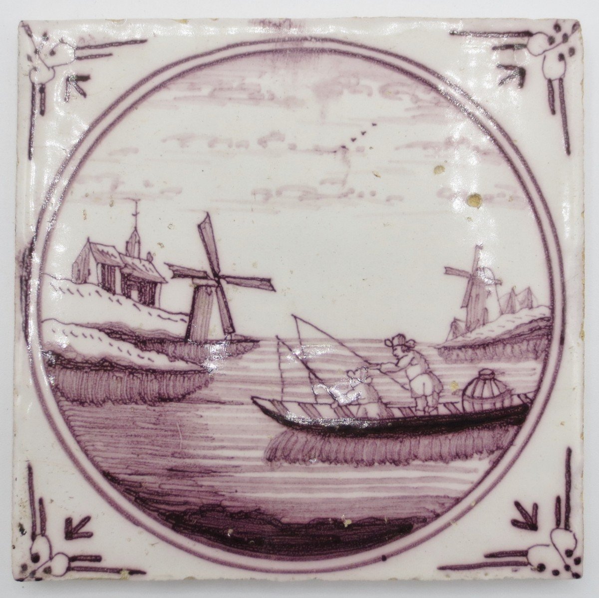 Twelve Earthenware Tiles, Delft 18th Century.-photo-4