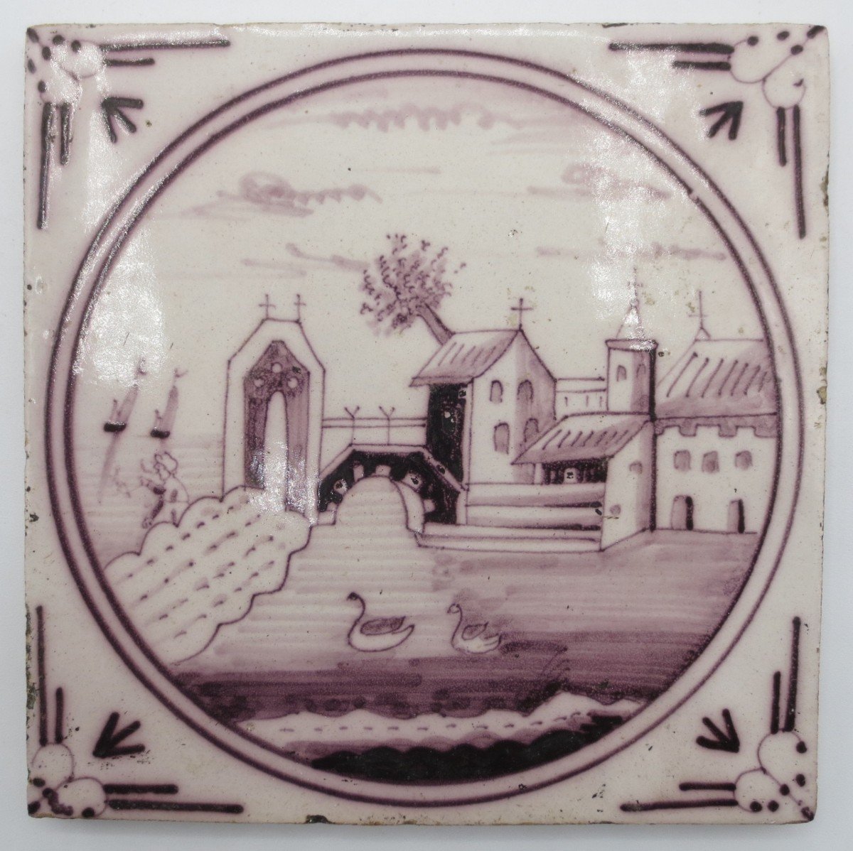 Twelve Earthenware Tiles, Delft 18th Century.-photo-5