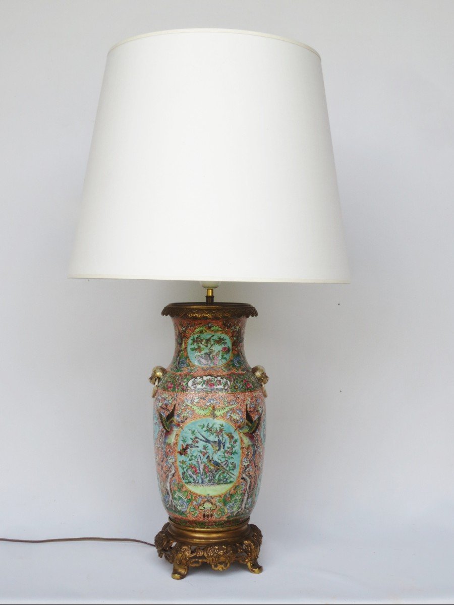 19th Century Chinese Porcelain Lamp.