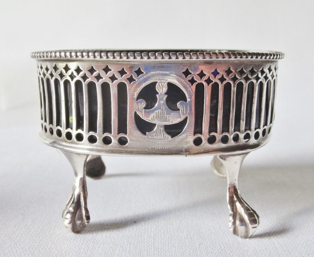 Salt Cellars In Silver Early 19th Century.-photo-4