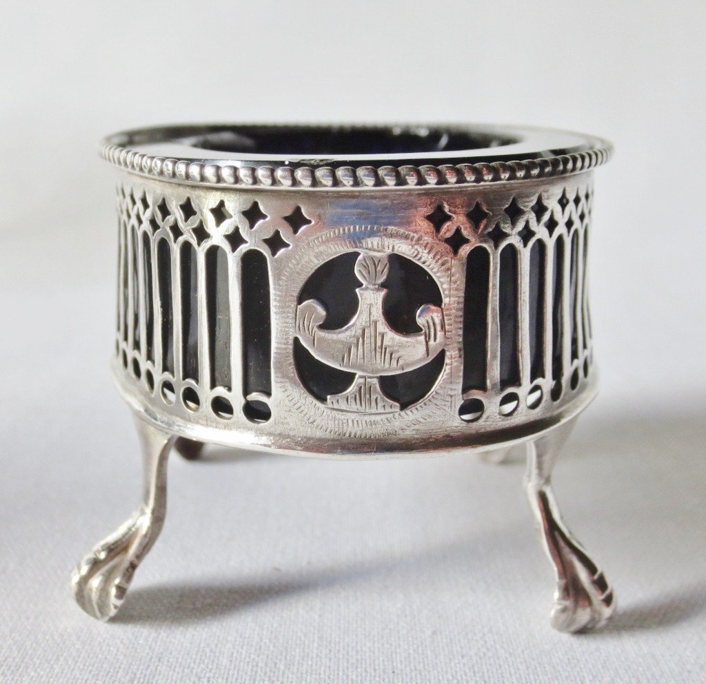 Salt Cellars In Silver Early 19th Century.-photo-1