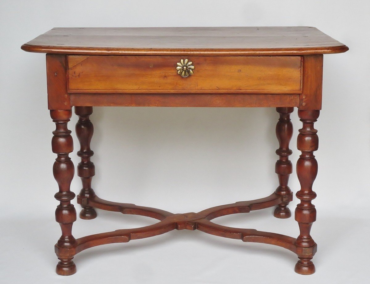 Louis XIV Table In Walnut. 