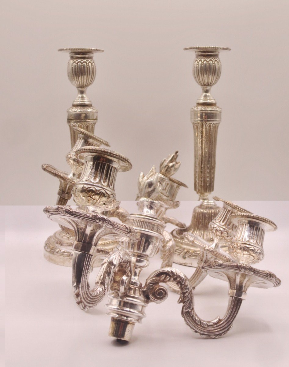 Pair Of Louis XVI Candelabra. -photo-1