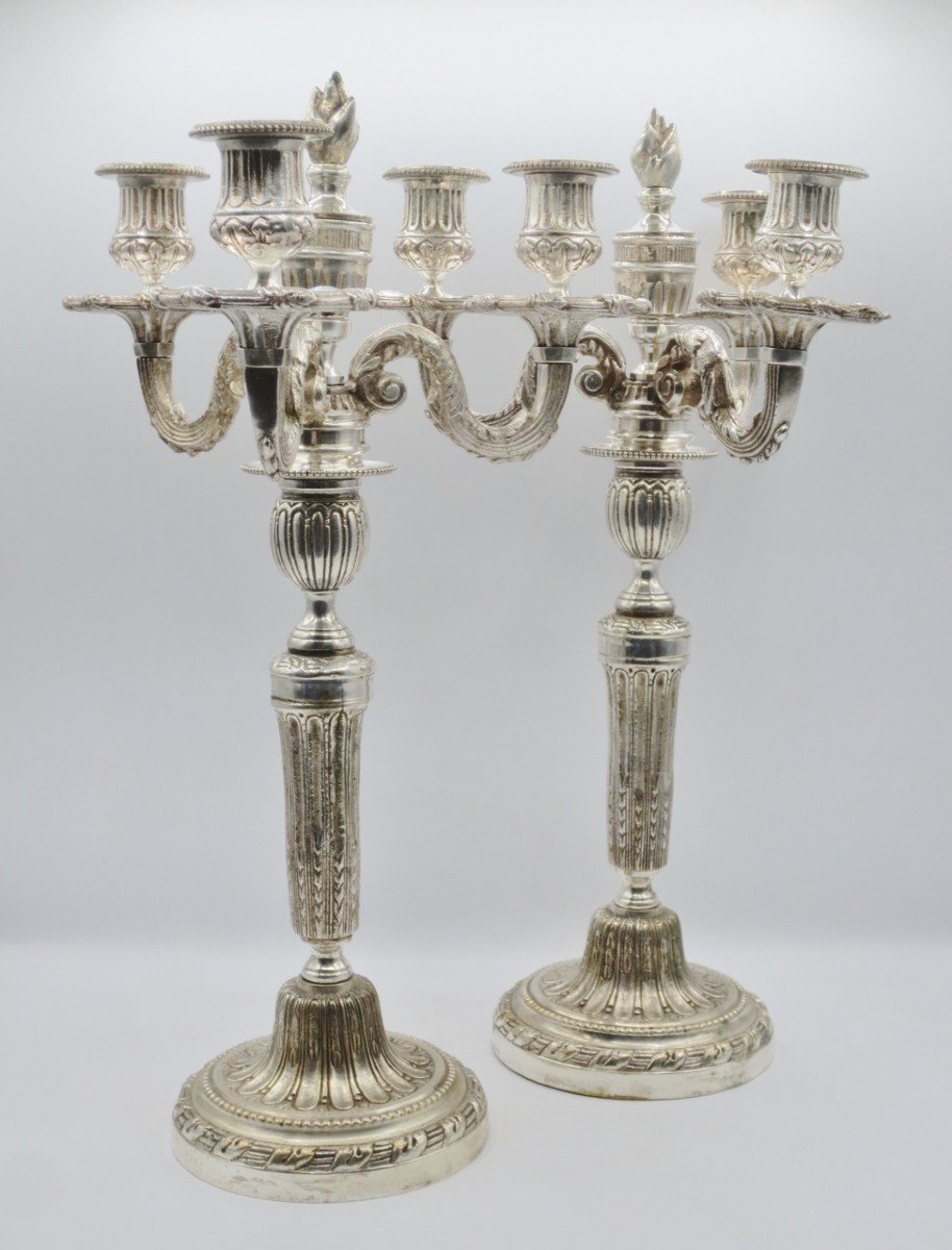 Paire De Candélabres Louis XVI. 