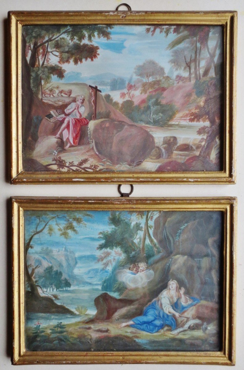 Pair Of Gouaches From The End Of The 17th Century.  