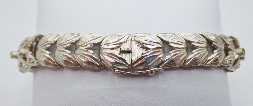 Bracelet Argent Et Diamant, XIXe Siècle. -photo-3