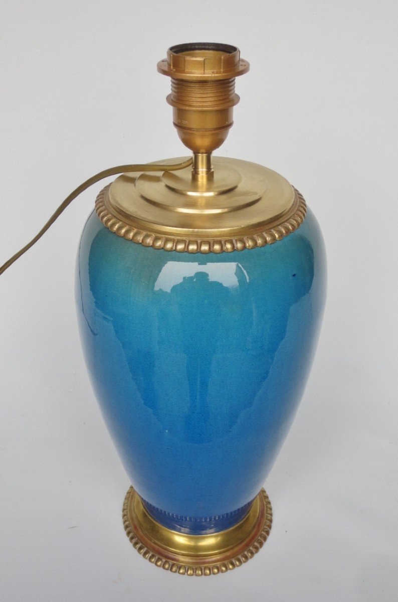 Lampe Porcelaine, Vers 1930.-photo-2