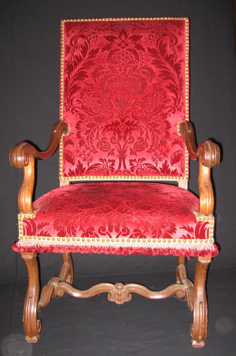 Paire De Fauteuils D'époque Louis XIV-photo-2