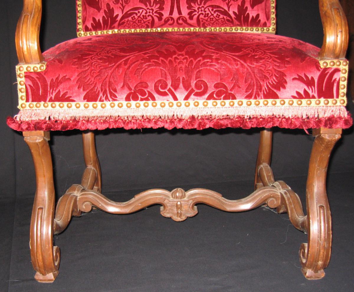 Paire De Fauteuils D'époque Louis XIV-photo-3