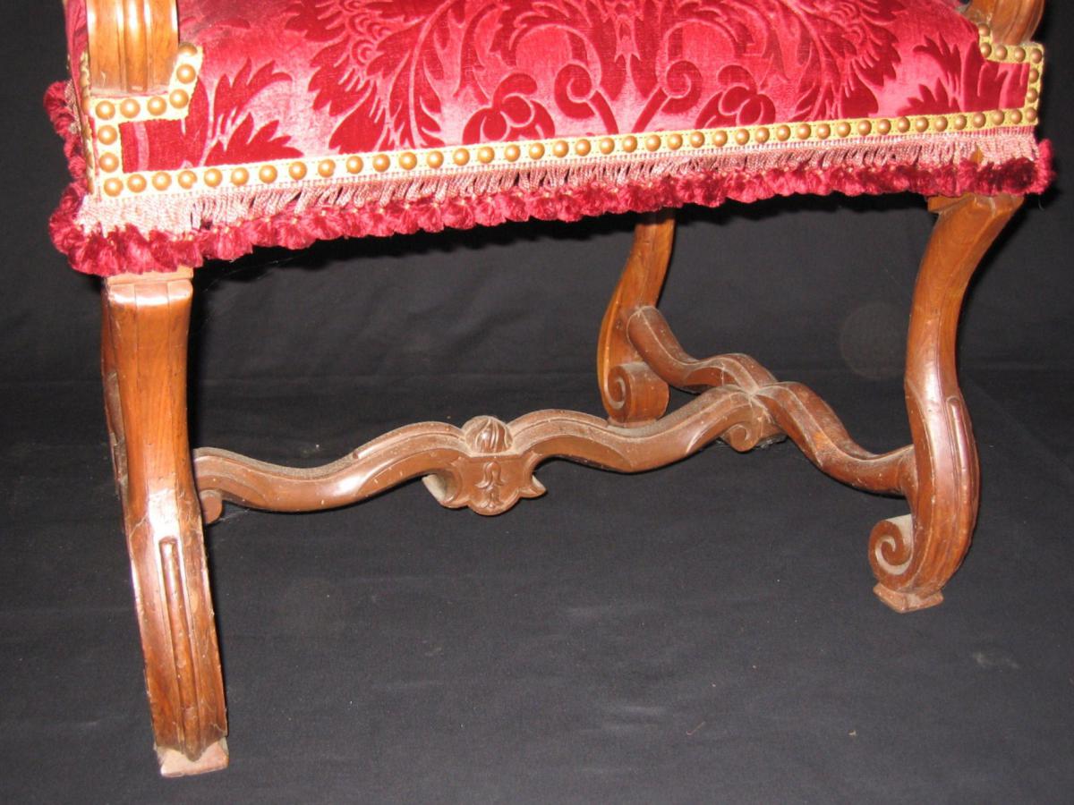 Paire De Fauteuils D'époque Louis XIV-photo-3