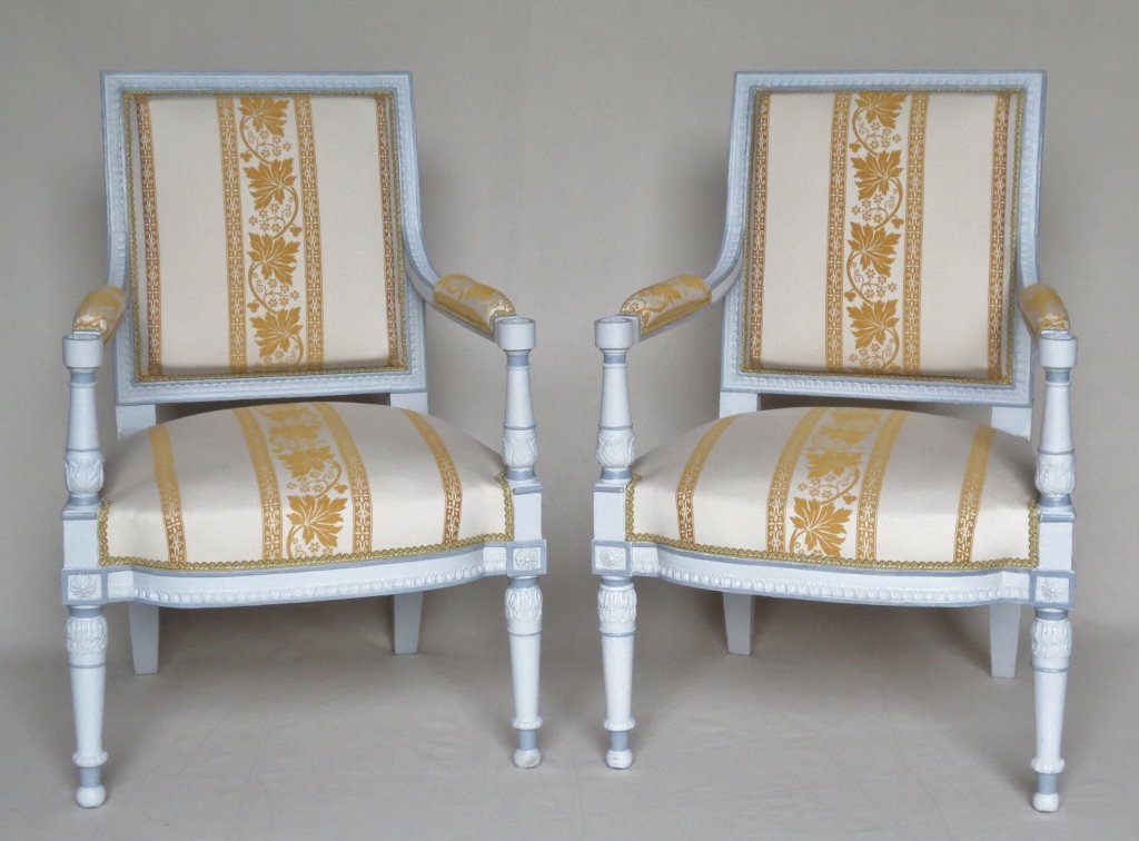 Paire De Fauteuils d'époque Directoire.-photo-8