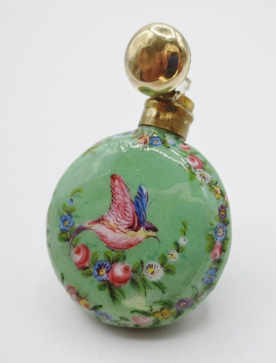 Enamelled Salt Bottle, Restoration Period.-photo-4