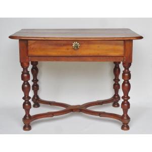 Louis XIV Table In Walnut. 