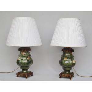 Pair Of Impressionist Ceramic Lamps, 1876 – 1881.