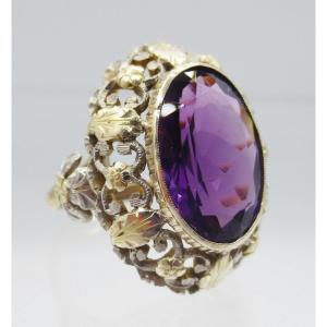 Ring, Gold And Amethyst.   