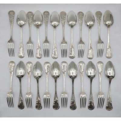 Series Of Twelve Solid Silver Cutlery.