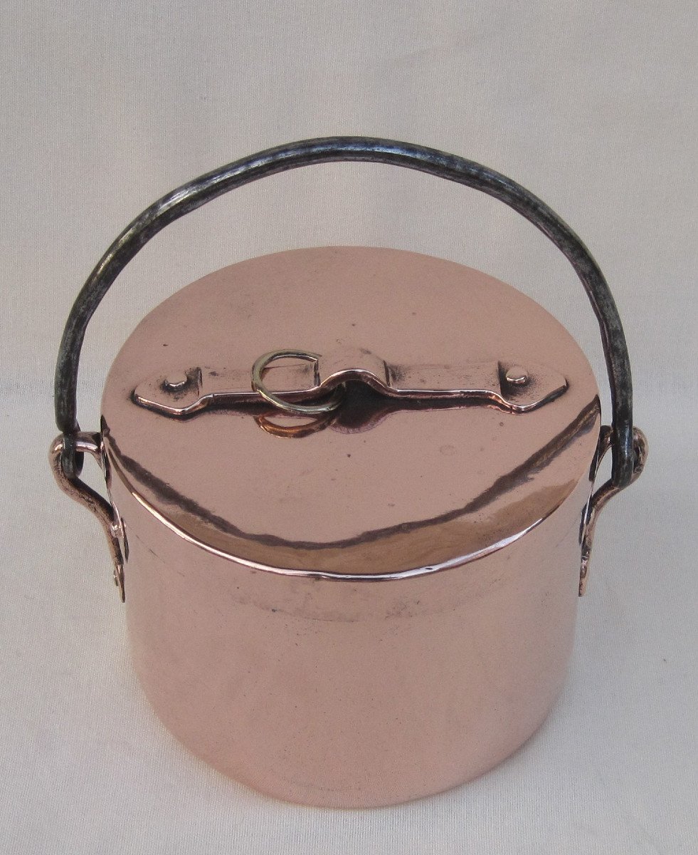 Pot Or Cauldron Covered, In Copper. 18th Century.-photo-2