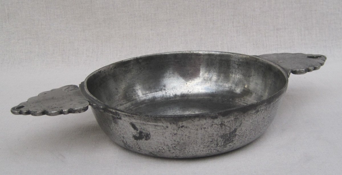 Bowl With Ears, In Pewter. 18th Century.-photo-2