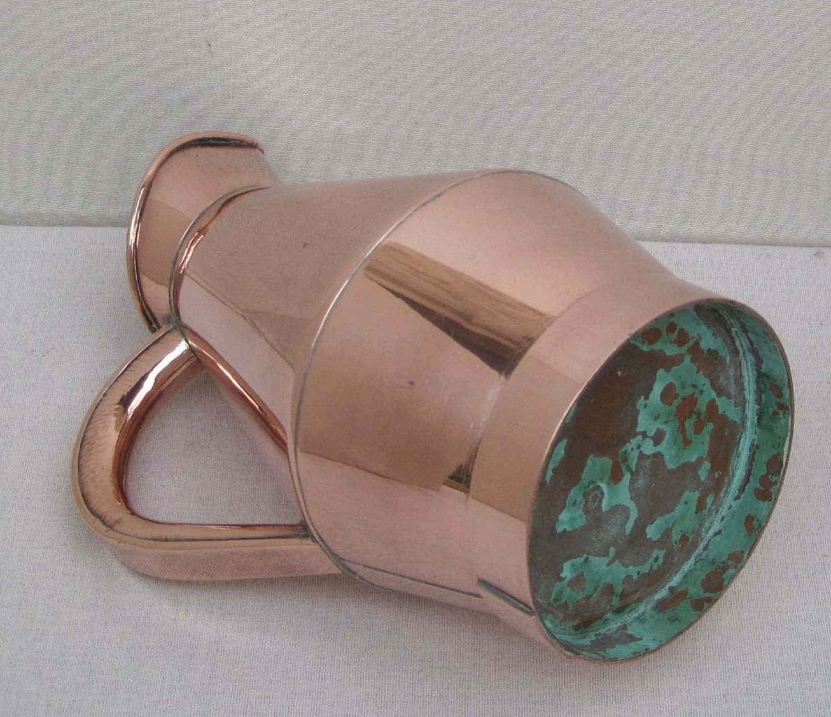 Small Broc De Chai, In Rolled Copper. Late 19th Century.-photo-4