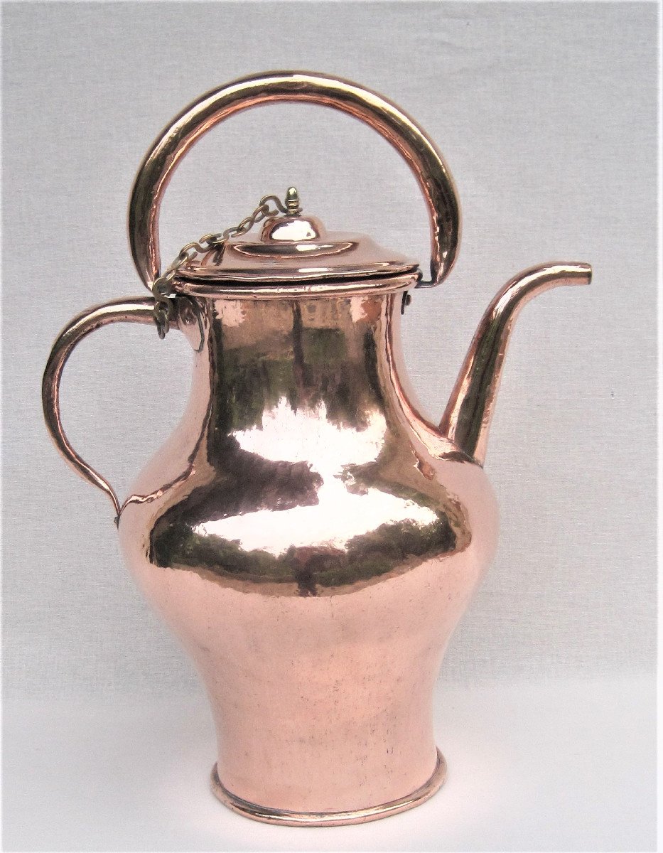 Oil Jug, Copper. Late 18th-early 19th Century.-photo-1