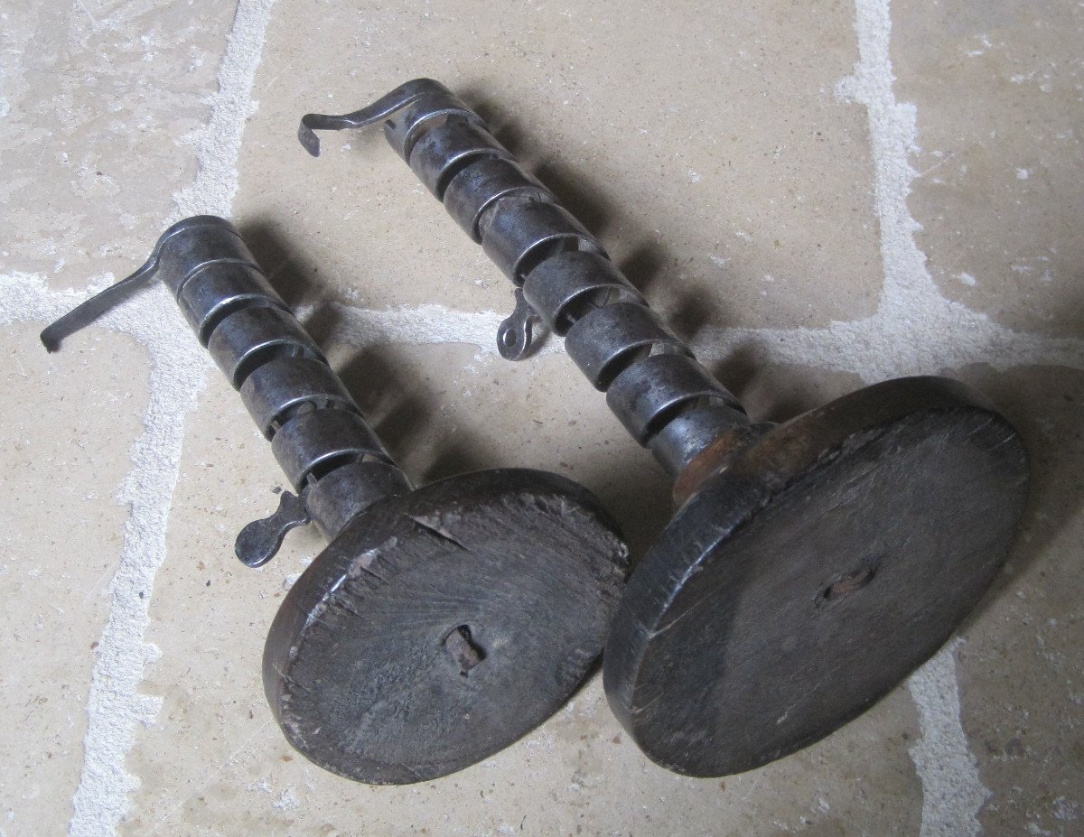 Cellar Candlesticks, Propeller. Normandy. 19th Century.-photo-2