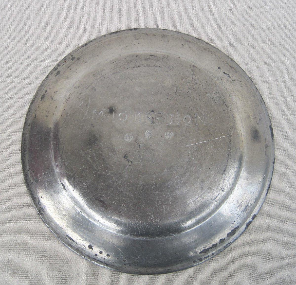 Pewter Plate. 18th Century.-photo-4