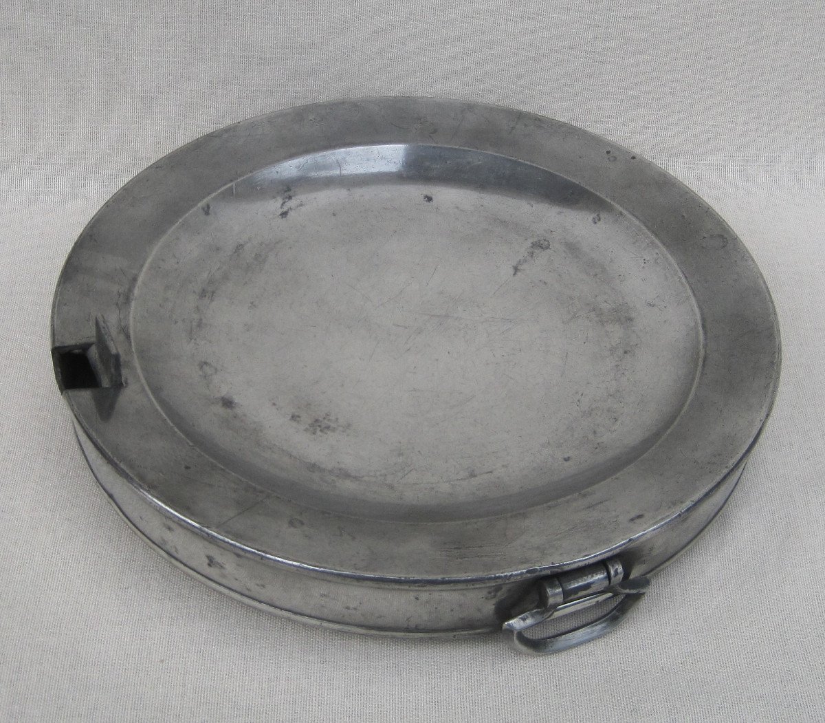 Heating Dish, In Pewter. 19th Century.-photo-2