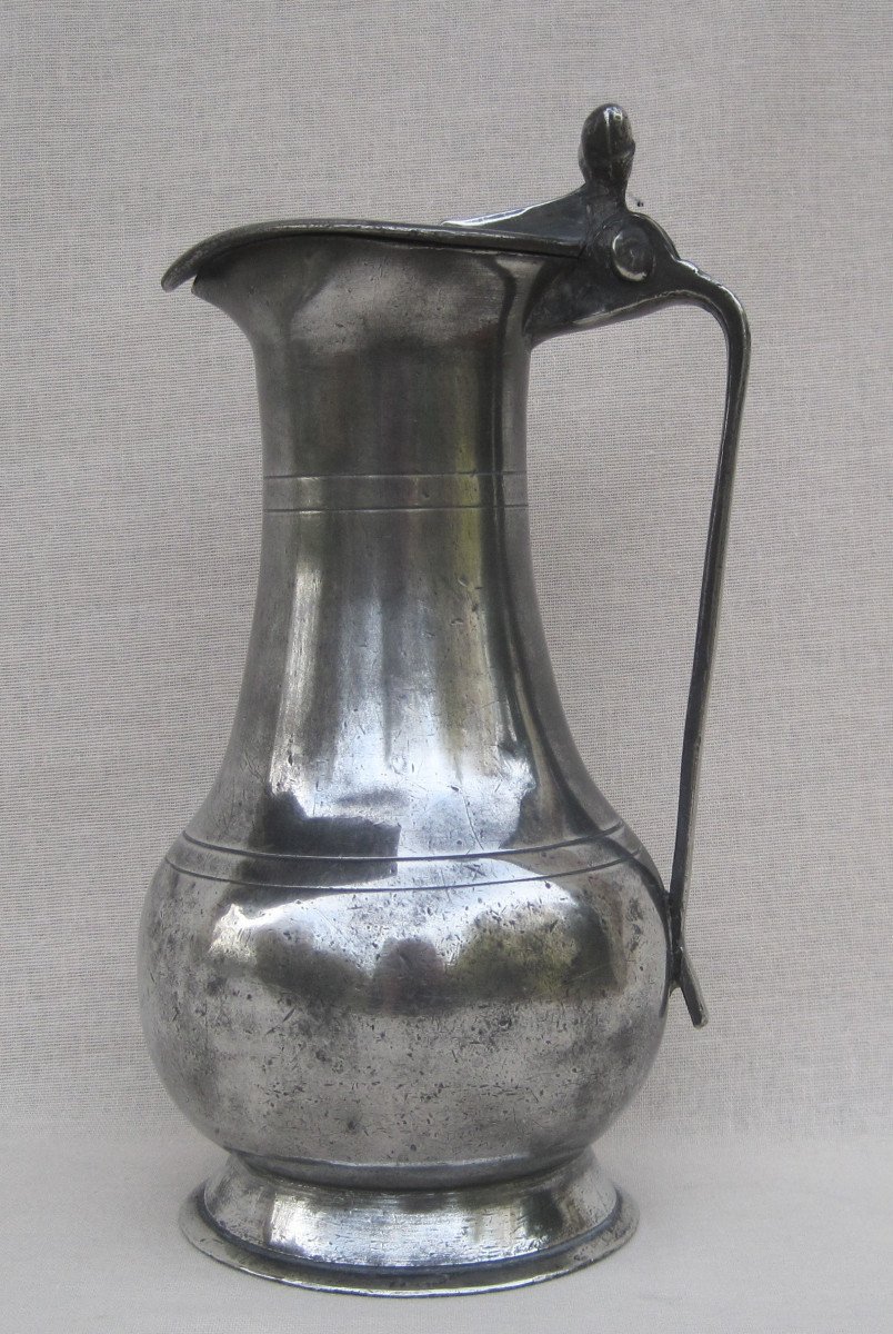 Pewter Pitcher. Guéroult In Falaise. 18th Century.