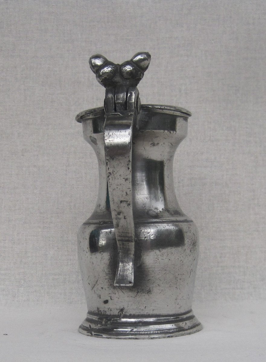 Small Pewter Pitcher. Languedoc? Guyenne? 18th Century.-photo-3