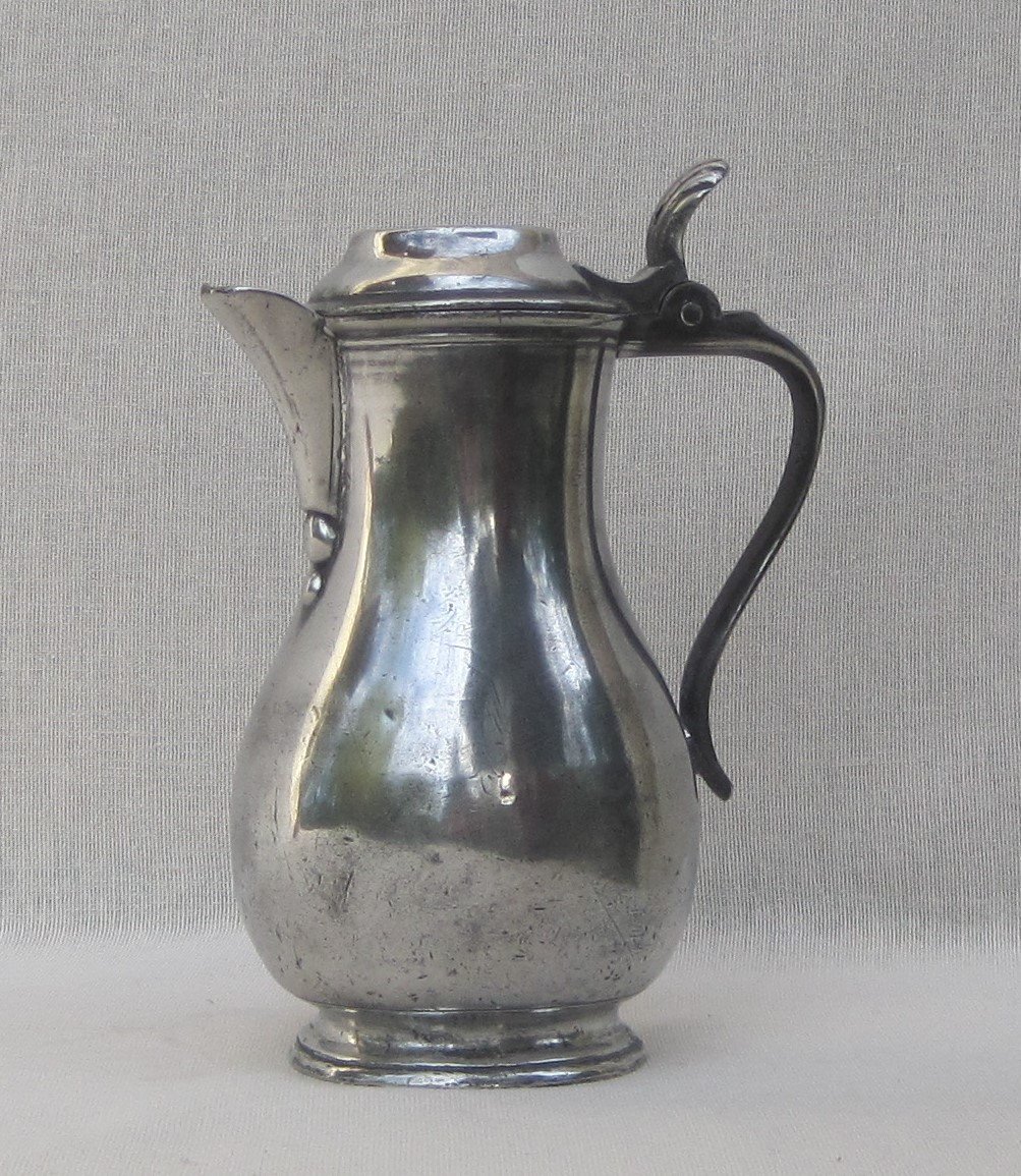 Pewter Pitcher. Flanders. 19th Century.-photo-8