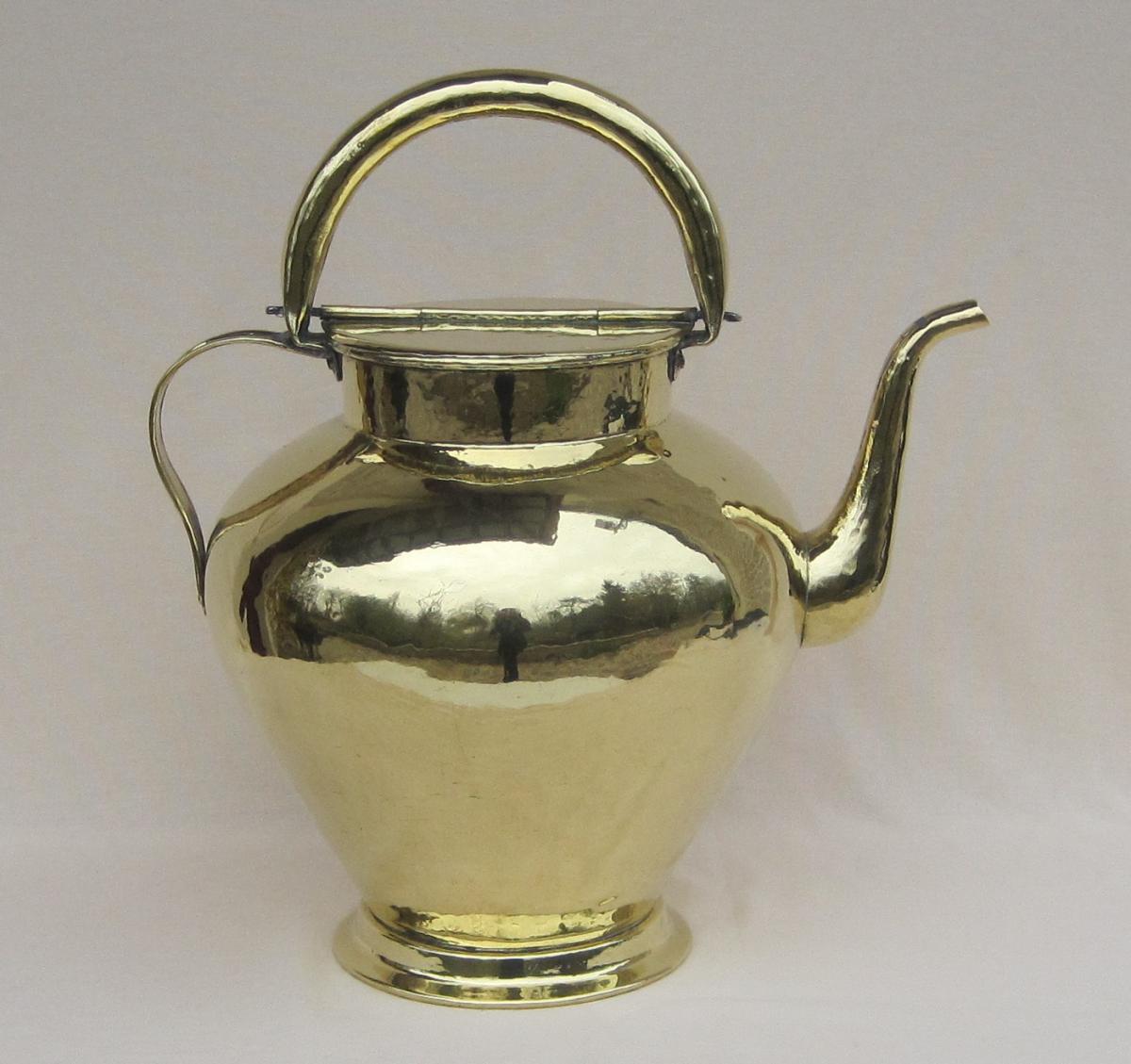 Oil Jug, Brass. Eighteenth-nineteenth Century.-photo-2