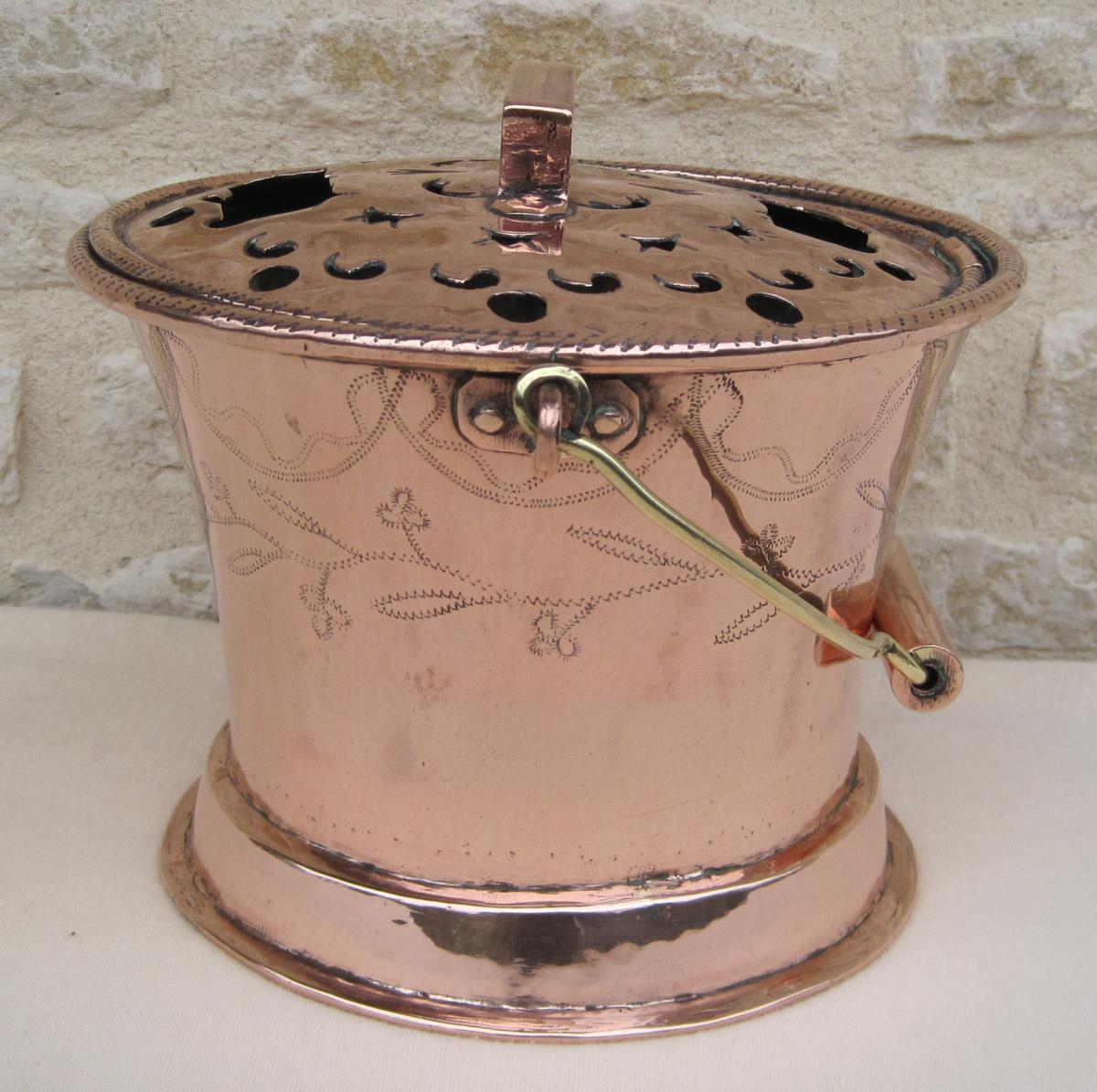 Copper Heater. End Eighteenth Century.-photo-1