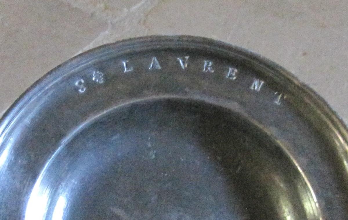 Pewter Dinner Holder. St Germain In Laye. Eighteenth Century-photo-1