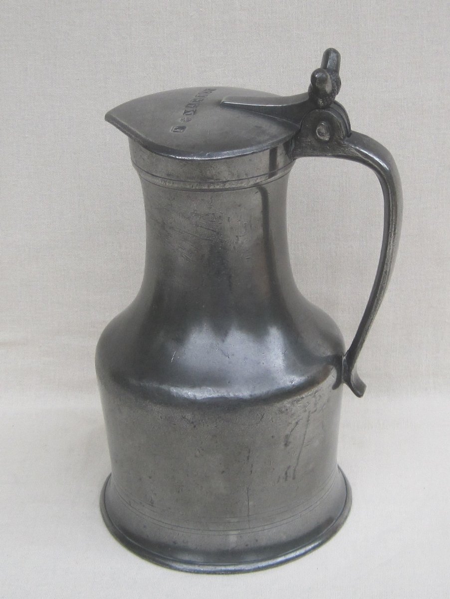 Pitcher In Tin. Caen And Its Region. Late Eighteenth-early Nineteenth Century.-photo-2