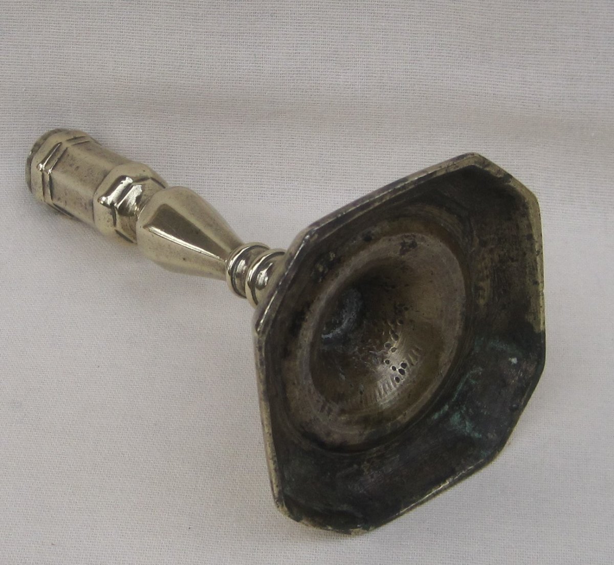 Small Brass Torch. Late 17th-early 18th Century.-photo-2