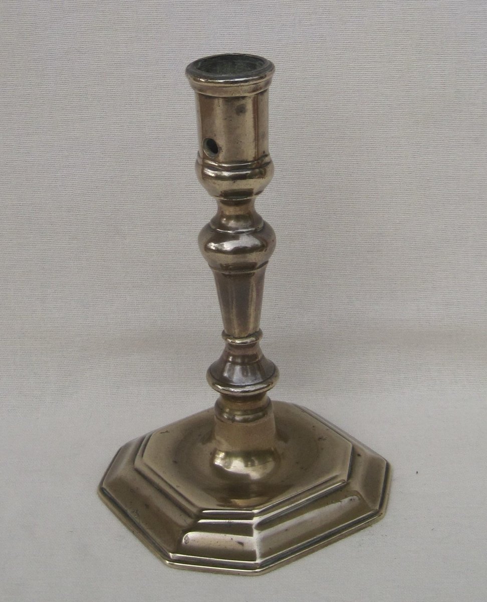 Flambeau en bronze. XVIIe-XVIIIe s.-photo-4