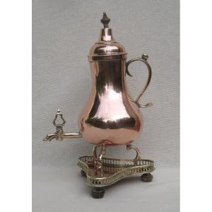 Coffee Or Tea Fountain, In Copper. 18th Century. 