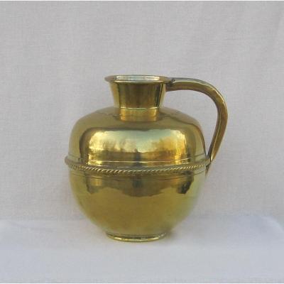 Cream Cane, Brass. H: 19.5 Cm. 19th Century.