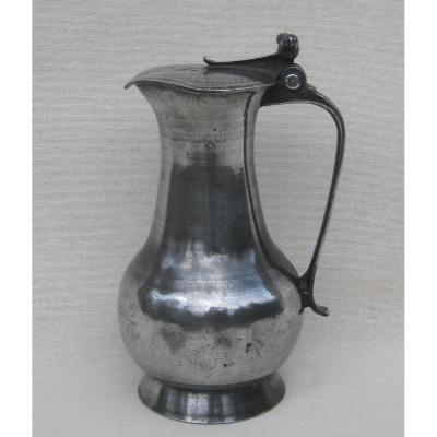 Pewter Pitcher. Argentan. Eighteenth Century