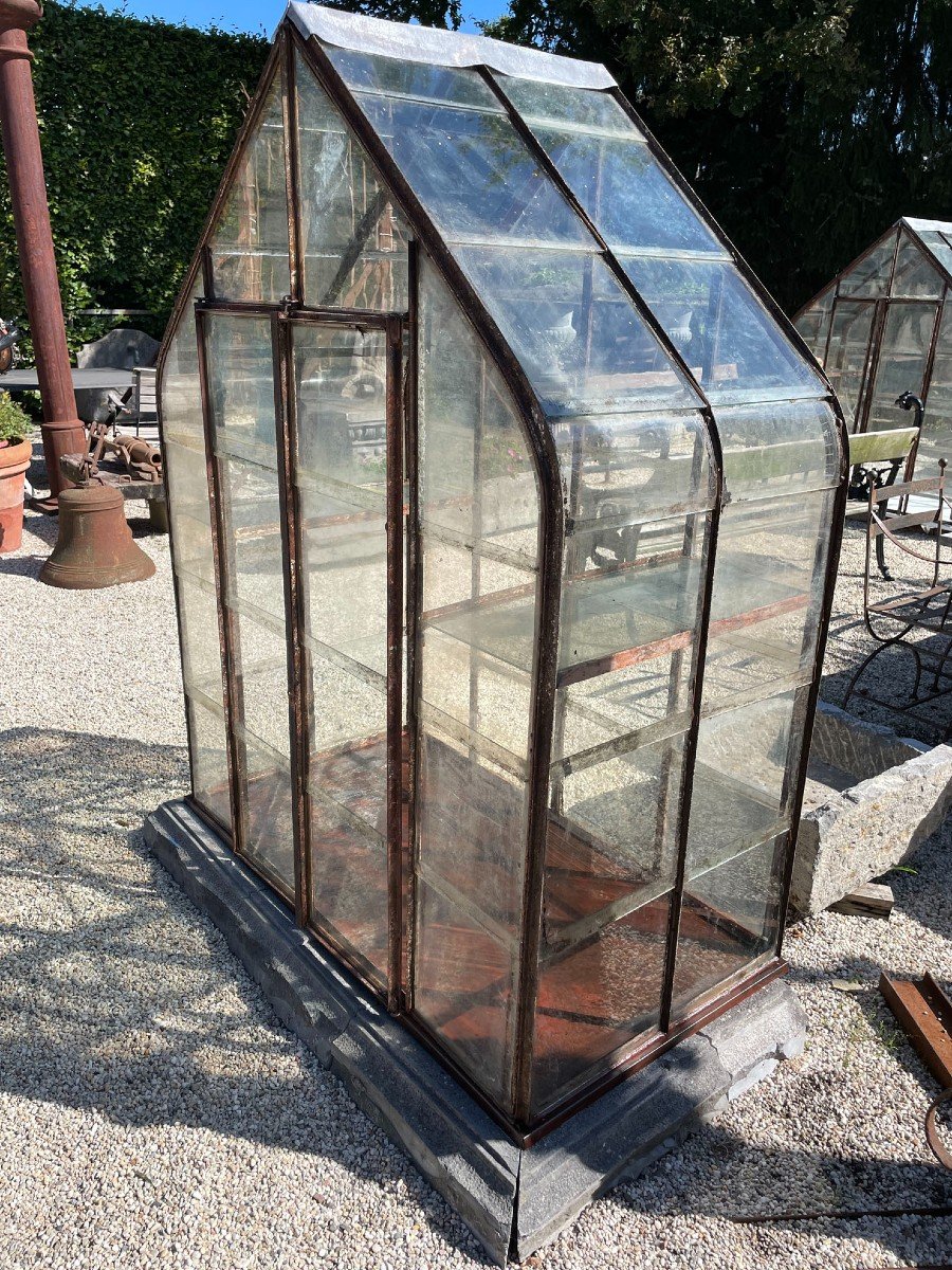 Small Antique Village Greenhouse Assembled With Original Materials-photo-3