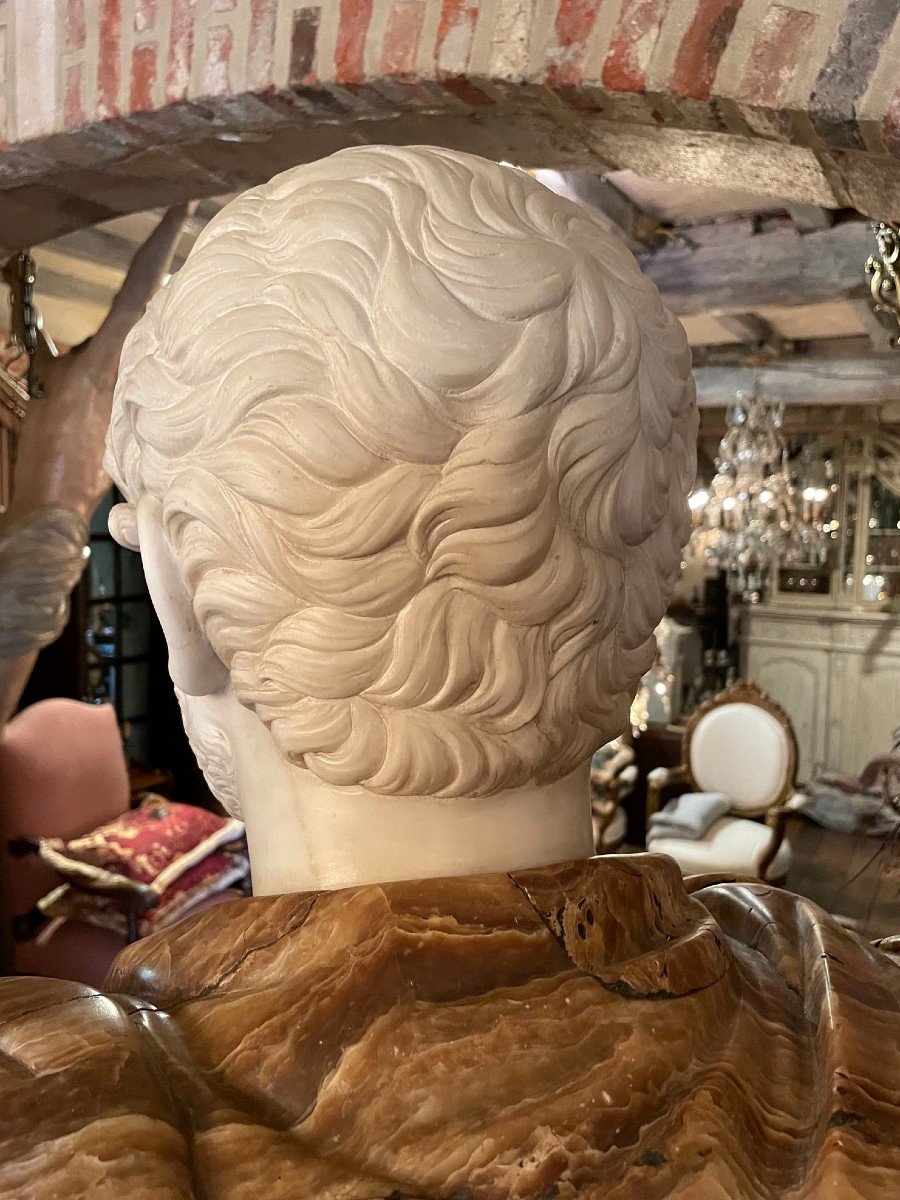 Bustes romains antiques en marbre -photo-3