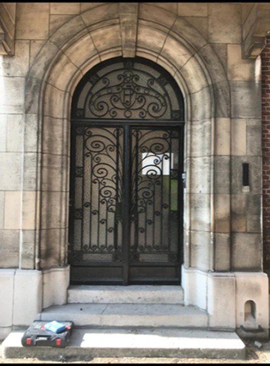 Antique Wrought Iron Double Doors.