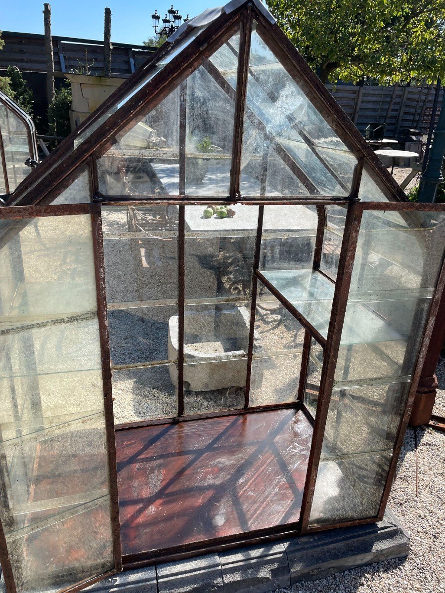 Small Antique Village Greenhouse Assembled With Original Materials-photo-4