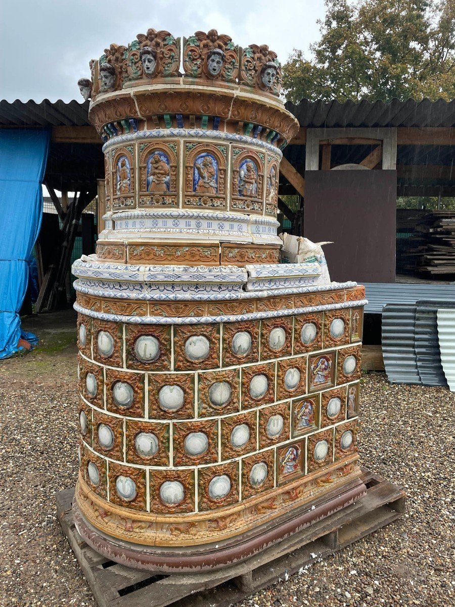 Antique Tiled Stove -photo-2