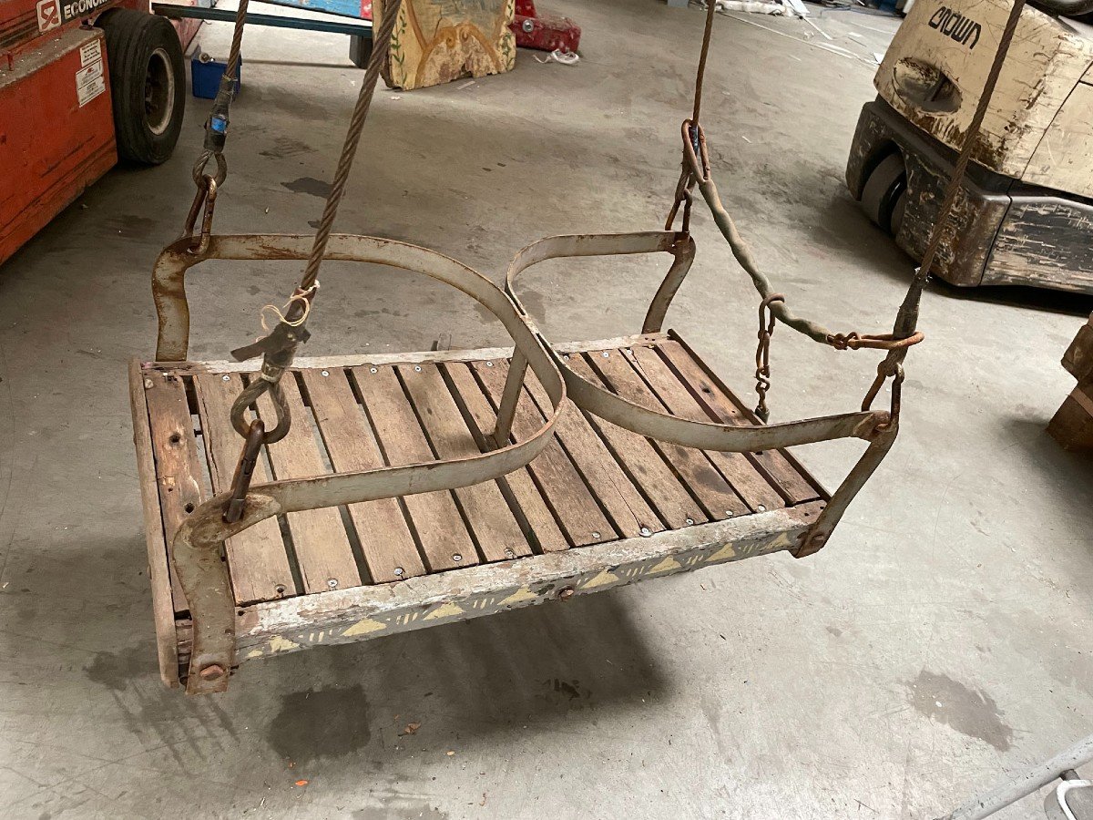 Exclusive Antique Wooden Dutch Merry-go-round, Fairground Carousel, 20th Century-photo-4