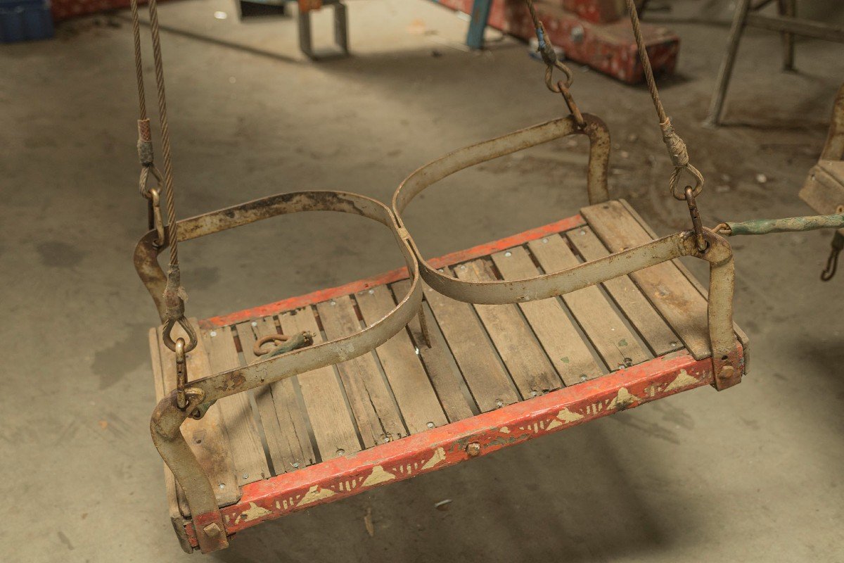 Exclusive Antique Wooden Dutch Merry-go-round, Fairground Carousel, 20th Century-photo-4