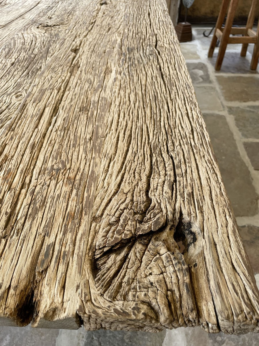Table à manger fait sur mesure en chêne 18ème siècle-photo-4