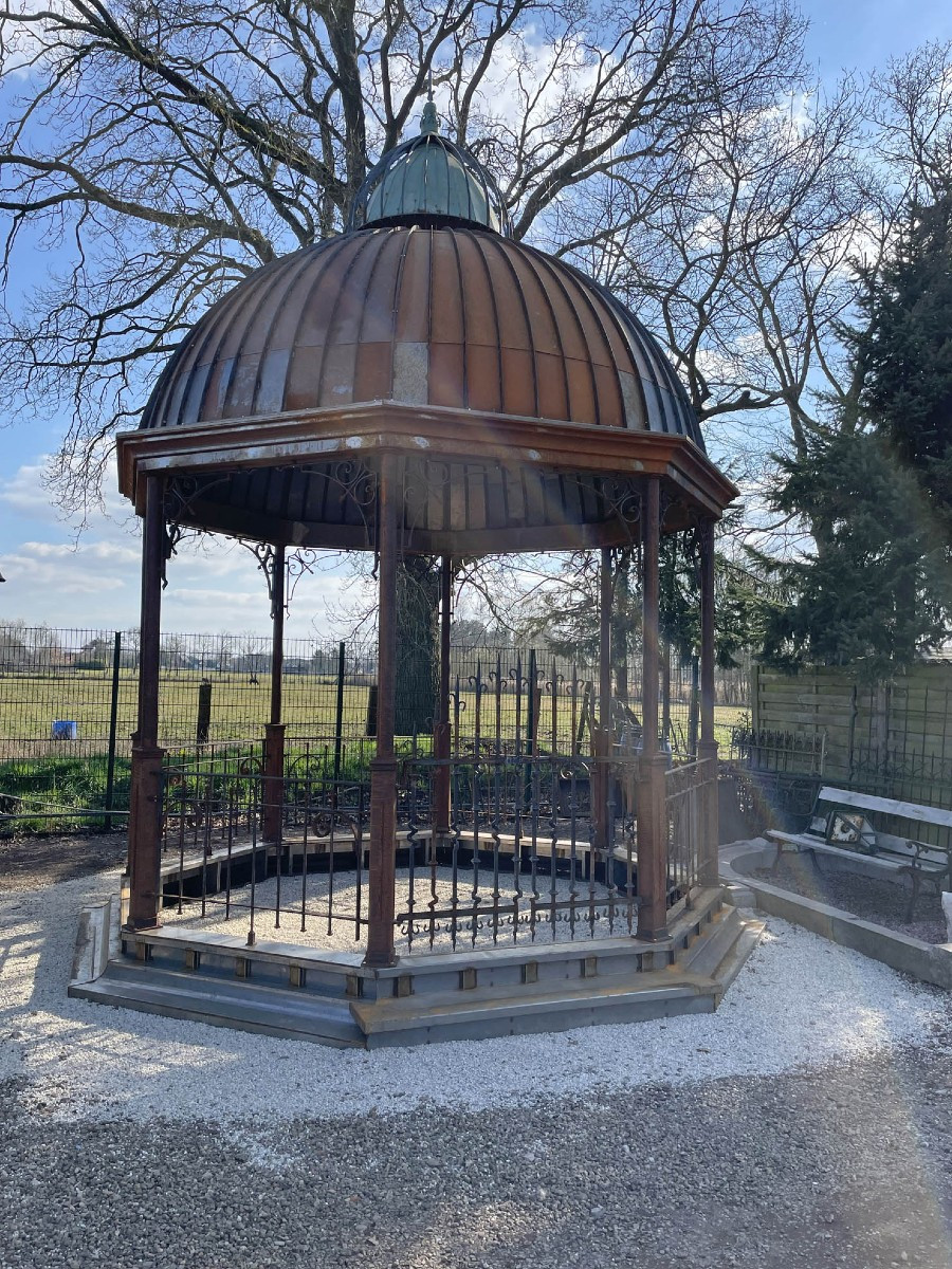 Gazebo exclusif en composite, tonnelle composite en fer forgé 